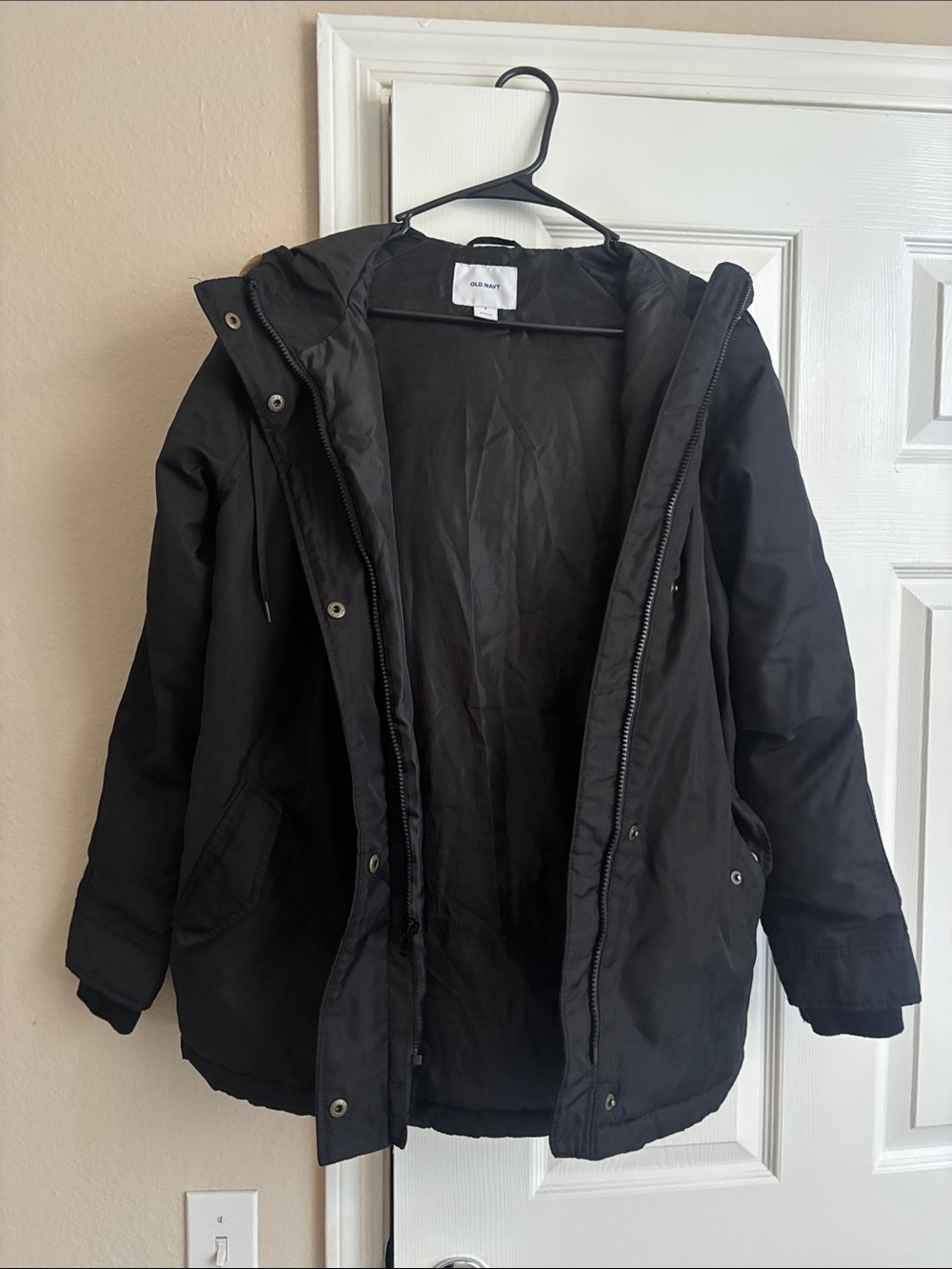 Old Navy Black Hooded Parka Jacket